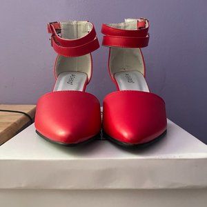 Brand new red 2 inch heel